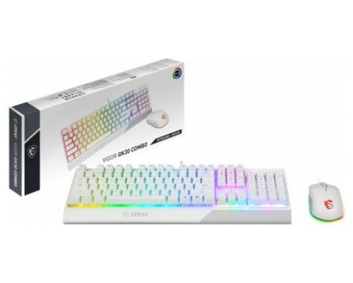 TECLADO RATON MSI VIGOR GK30 COMBO WHITE