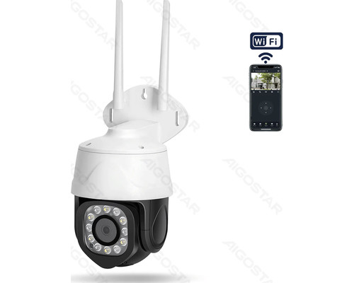 CAMARA VIDEOVIGILANCIA ""BLACK EYES"" WIFI PTZ RESISTENTE AL AGUA BLANCO AIGOSTAR (Espera 4 dias)
