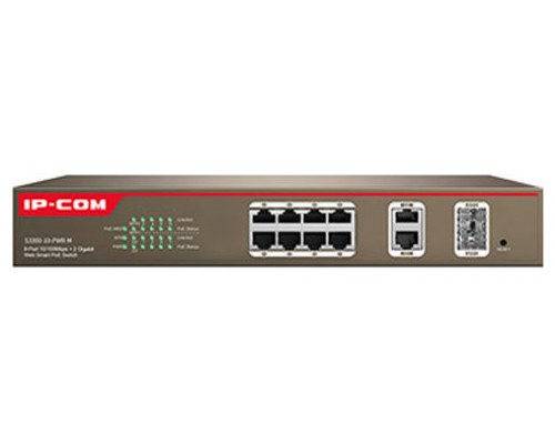IP-COM Networks S3300-10-PWR-M switch Gestionado L2 Fast Ethernet (10/100) Gris Energía sobre Ethernet (PoE) (Espera 4 dias)