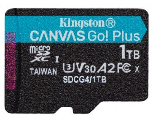 Kingston Technology 1 TB microSDXC Canvas Go Plus Gen4 200R A2 U3 Paquete individual sin ADP (Espera 4 dias)