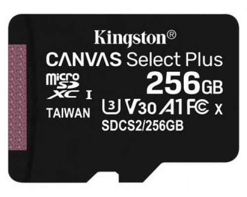 MEMORIA SD MICRO 256GB KINGSTON CLASE 10 + ADAPTADOR