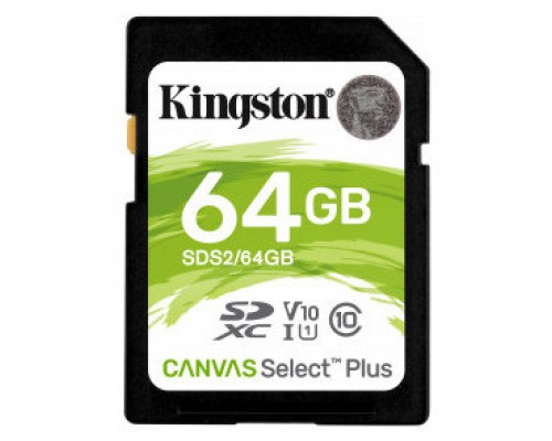 MEMORIA SD XC 64GB CLASE 10 KINGSTON CANVAS SELECT