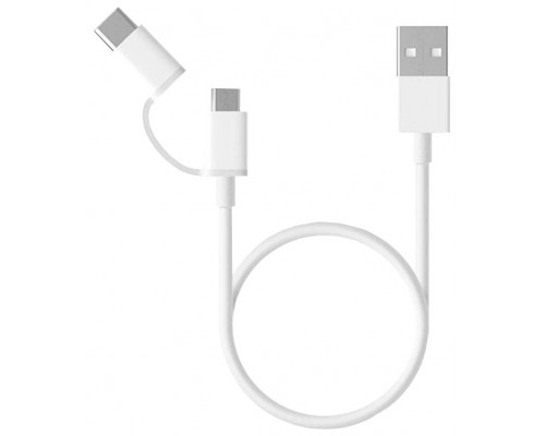 CABLE USB 2.0/M USB-C/M MICROUSB/M 0.3 M BLANCO XIAOMI (Espera 4 dias)