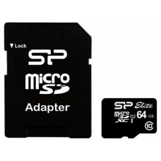 SP MICROSD CARD SDHC 64GB W/ ADAPTOR ELITE (Espera 3 dias)