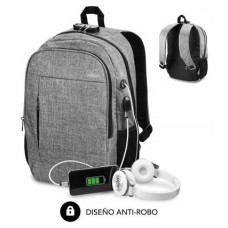 SUBBLIM Mochila para Portátil Urban Lock Backpack 16" Grey (Espera 4 dias)