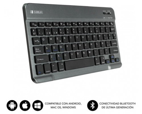 SUBBLIM Teclado Bluetooth Smart BT Keyboard Grey (Espera 4 dias)