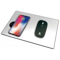 CARGADOR SUBBLIM MOUSEPAD WIRELESS CHARGER ALUMINUM SILVER 10W