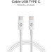 CABLE PLUS 100W USB-C/USB-C 2 M BLANCO SUBBLIM (Espera 4 dias)-2183 CABLE PLUS 100W USB-C/USB-C 2 M BLANCO SUBBLIM (Espera 4 dias)