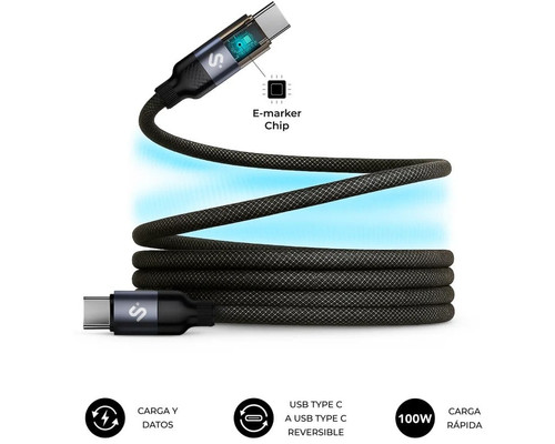 SUBBLIM CABLE POWERMAG LED 100W C-C 2M (Espera 4 dias)-1056 SUBBLIM CABLE POWERMAG LED 100W C-C 2M (Espera 4 dias)