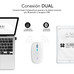 RATÓN ÓPTICO INALÁMBRICO 2.4G Y BT RGB LED DUAL FLAT MOUSE WHITE (Espera 4 dias)-1052 RATÓN ÓPTICO INALÁMBRICO 2.4G Y BT RGB LED DUAL FLAT MOUSE WHITE (Espera 4 dias)