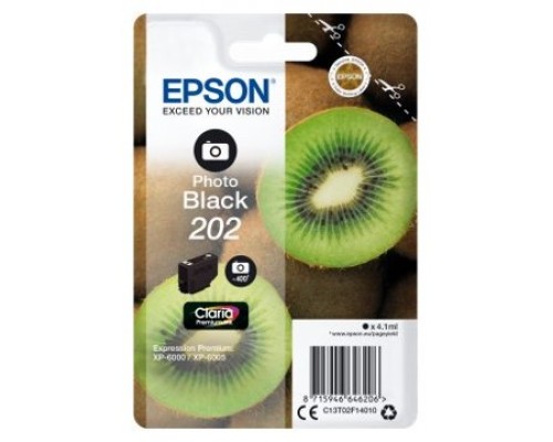 EPSON Singlepack Photo Black 202 Claria Premium Ink con RF