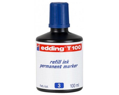 FRASCO TINTA PARA RELLENAR 100ML AZUL EDDING T100-03 (Espera 4 dias)