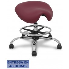 PIQUERAS Y CRESPO Taburete Zarza sin respaldo similpiel granate.