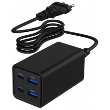 CARGADOR RAPIDO GEMBIRD USB POWERDELIVERY GAN DE 4 PUERTOS 65 W NEGRO-1423 CARGADOR RAPIDO GEMBIRD USB POWERDELIVERY GAN DE 4 PUERTOS 65 W NEGRO