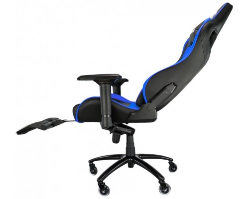 SILLA GAMER TALIUS CAIMAN V2 NEGRA/AZUL, REPOSAPIES,