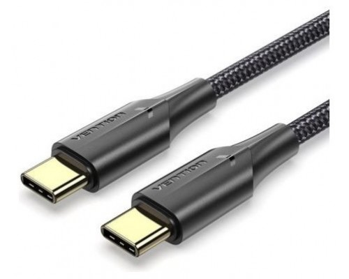 CABLE USB-C A USB-C 2.0 3A 2 M NEGRO VENTION (Espera 4 dias)