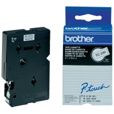 BROTHER Cinta laminada blanco/negro 9mm