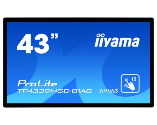 iiyama ProLite TF4339MSC-B1AG monitor pantalla táctil 109,2 cm (43") 1920 x 1080 Pixeles Multi-touch Multi-usuario Negro (Espera 4 dias)