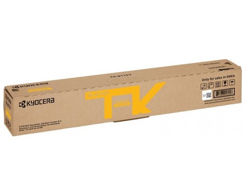 KYOCERA M8124/M8130 CARTUCHO DE TÓNER AMARILLO (1T02P3ANL0, TK-8115Y)6.000 COPIAS