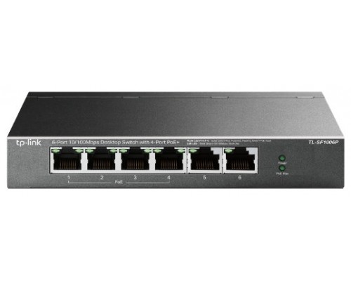 TP-LINK 6-Port 10/100 Mbps Desktop Switch with 4-Port PoE+