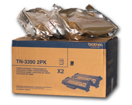 TONER BROTHER TN3390 PACK 2UD 24000PAG