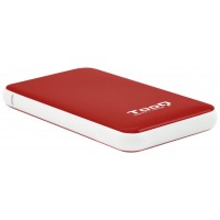 CAJA EXTERNA 2.5" SATA TOOQ ROJA USB 3.1 9.5mm (Espera 4 dias)