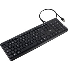 Teclado USB, 104 teclas, Negro