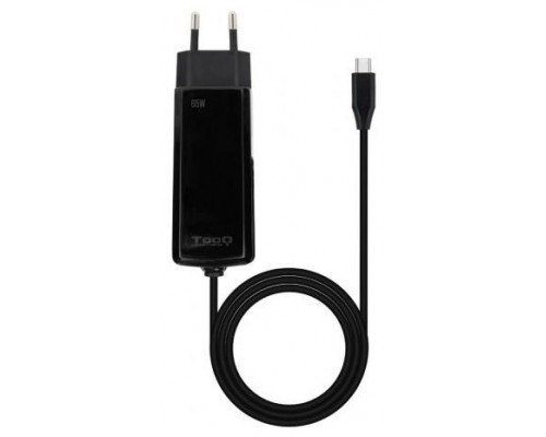 CARGADOR PORTATIL 45W TOOQ GAN USB-C PD CUBICO NEGRO