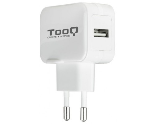 CARGADOR PARED AUTOMATICO 1XUSB 5V 2.4A BLANCO TOOQ (Espera 4 dias)