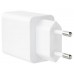 CARGADOR PARED TOOQ USB-C/PD 20W, USB-A/QC 18W BLANCO