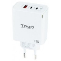 CARGADOR USB-C TOOQ PARED GAN 2USB-C/PD + USB-A/QC 65W