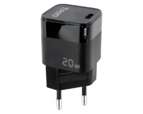 CARGADOR PARED USB-C PD 20W NEGRO