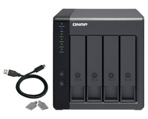 QNAP TR-004 unidad de disco multiple Negro (Espera 4 dias)