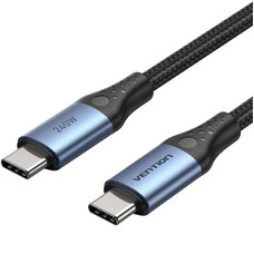 CABLE USB-C A USB-C 240W 1 M NEGRO/AZUL VENTION (Espera 4 dias)-2182 CABLE USB-C A USB-C 240W 1 M NEGRO/AZUL VENTION (Espera 4 dias)
