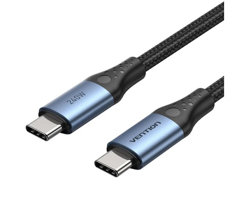 CABLE USB-C A USB-C 240W 1 M NEGRO/AZUL VENTION (Espera 4 dias)-2182 CABLE USB-C A USB-C 240W 1 M NEGRO/AZUL VENTION (Espera 4 dias)