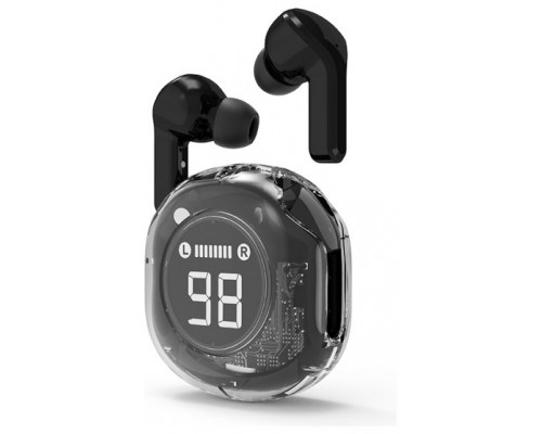 AURICULARES GEMBIRD TWST-01-BK TRANSPARENTES NEGRO BT