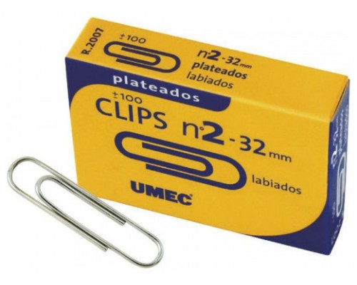 CAJA 100 CLIP NIQUELADO 32 MM U200304 UMEC (MIN10) (Espera 4 dias)