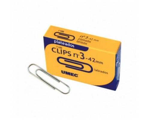 CAJA 100 CLIP PLATEADO 42MM U200800 UMEC (MIN10) (Espera 4 dias)