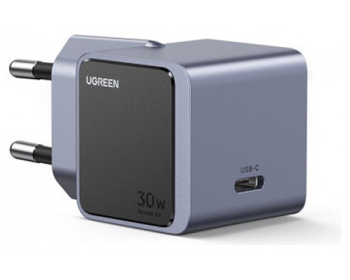 Ugreen Nexode S 30W USB-C GaN Fast Charger EU gray Teléfono móvil, Batería portátil, Teléfono Gris Corriente alterna Interior (Espera 4 dias)-1053 Ugreen Nexode S 30W USB-C GaN Fast Charger EU gray Teléfono móvil, Batería portátil, Teléfono Gris Corriente alterna Interior (Espera 4 dias)