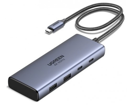 Ugreen 7-in-1 USB-C Hub CM498 Acoplamiento Base Gris (Espera 4 dias)