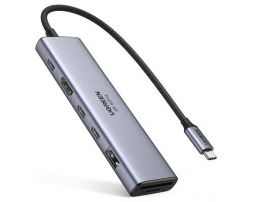Ugreen REVODOK 7-IN-1 4K@60HZ HDMI DOCK Acoplamiento Base Gris (Espera 4 dias)