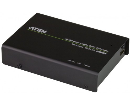 Aten VE812R extensor audio/video Repetidor de señales AV Negro (Espera 4 dias)
