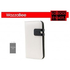 FUNDA WAZZABEE PARA SAMSUNG S IV POLIPIEL, MARCO INT. PLASTICO,CIERRE MAGNETICO,BLANCO (WB-S4-WP-WH) (Espera 4 dias)