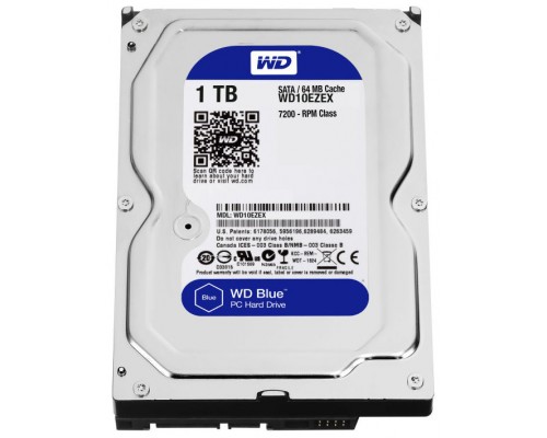 HDD WD 3.5"" 1TB 7200RPM 64MB SATA3 BLUE (Espera 4 dias)