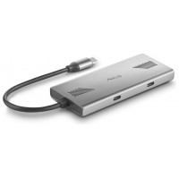 HUB 4 PUERTOS USB-C WONDERDUO-C GRIS NGS (Espera 4 dias)