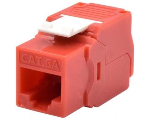 PRESA KEYSTONE WP CAT.6A UTP, TOOLLESS, COLOR ROJO