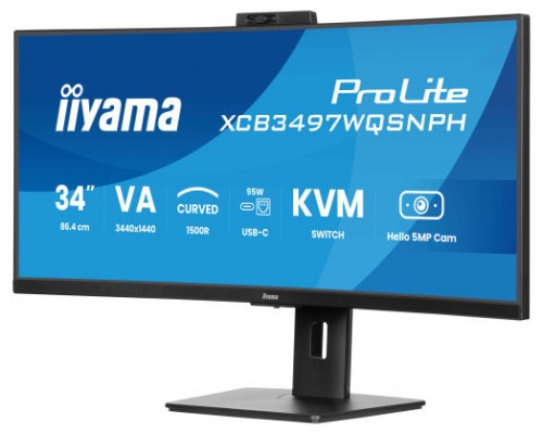 MONITOR IIYAMA VA, 2H 1DP,DOCK, KVM,  95W, 5MP HELLO (Espera 4 dias)