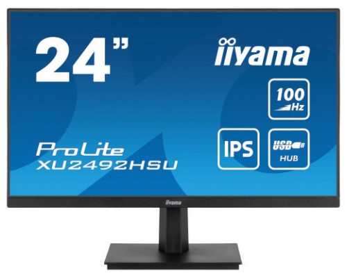 MONITOR IIYAMA 24" PROLITE SLIM XU2492HSU-B6, IPS, 100HZ, 0,4 MS, USB, HDMI, DISPLAYPORT, ALT 2x2W, INCLI (Espera 4 dias)