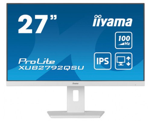 MONITOR IIYAMA 27"/2560 x 1440/3.7 MPX/WQHD/100Hz/250CD/16:9/HDMI/LED/BLANCO (Espera 4 dias)