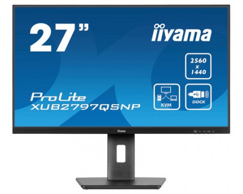 MONITOR IIYAMA PROLITE XUB2797QSNP 27" QHD 1440P  - IPS, 100HZ, 1MS, SPEAKERS, DP (Espera 4 dias)